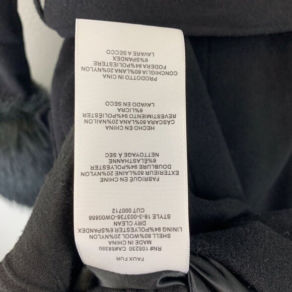 NWT Joie Hesperina Faux Fur Cuff Wool Blend Coat Size S - Picture 12 of 12